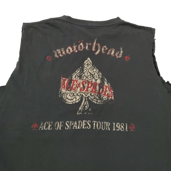 Vintage 1981 Ace Of Spades Tour Motorhead Cut Off T Shirt Single Stitch RARE - Picture 5 of 8